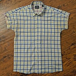 Scotch & Soda | Blue/Yellow | SS Plaid Shirt
